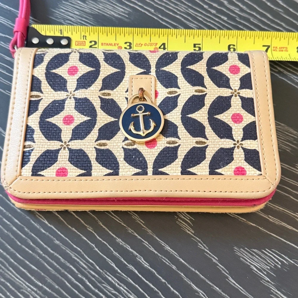 Spartina 449 Maritime Crossbody Purse Matching Wristlet Wallet Pink Navy - Picture 14 of 16